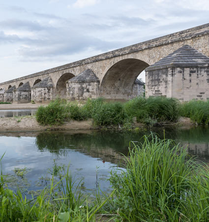 Roman brdige at Pouilly lez Gien in France.の写真素材