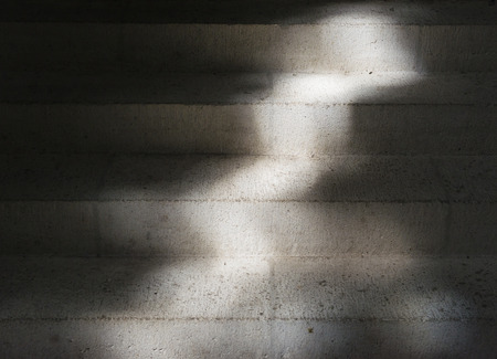Stairs in a church with mysterious light.の写真素材
