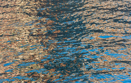 Light, sun and color - blou, yellow and gold - reflections in the evening.