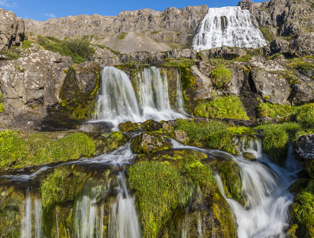 Waterfall fjallfoss on iceland.の写真素材
