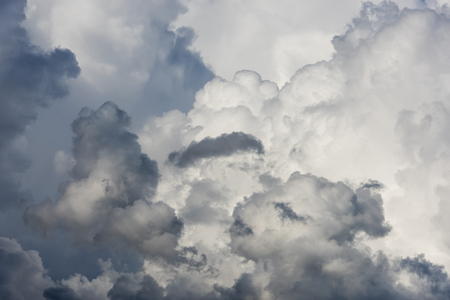 Black and white clouds, and rain clouds, cumulus clouds.の写真素材