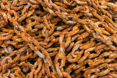 Long, rusty, great and strong chain.
