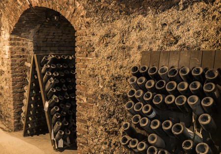 Epernay, France - June 9, 2017: Caves of Champagne Charles Mignon in Epernay, France.のeditorial素材