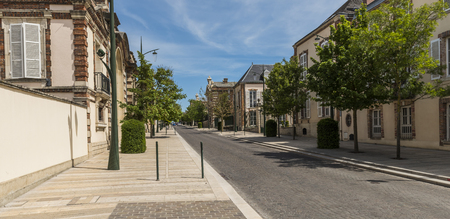 Epernay, France - June 8, 2017: Street 'Avenue de Champagne' in Epernay with all the big Champagne houses, France.のeditorial素材