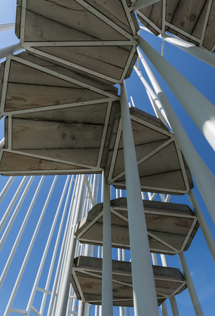 Krumbach, Austria - July 22, 2017: Busstop by architect Sou Fuijmoto in Krumbach, Bregenzer Wald, Austria.のeditorial素材