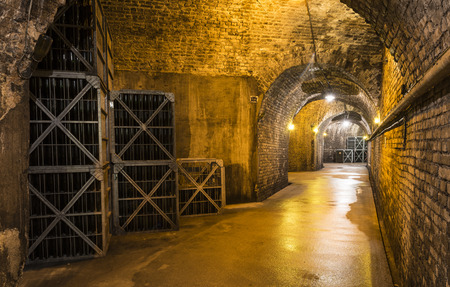 Epernay, France - June 10, 2017: Champagne caves at the Champagne House Castellane, France.のeditorial素材