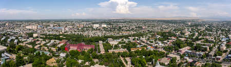 Osh, Kyrgyzstan - June 29, 2019: Panorama of the districts kapital Osh in Kyrgyzstan.のeditorial素材
