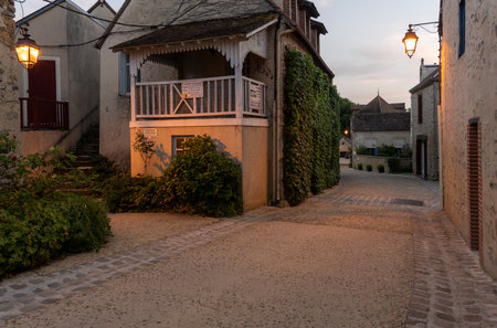 Gargilesse-Dampierre, France - June 14, 2022: Evening in the small village Gargilesse, one of the Plus Beaux Villages de France.のeditorial素材
