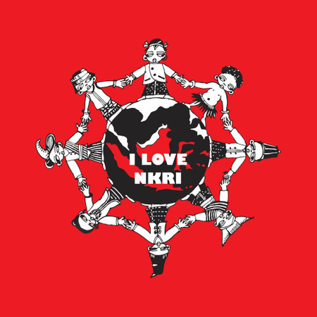 The wise words of the Indonesian nation in illustration imagesのイラスト素材