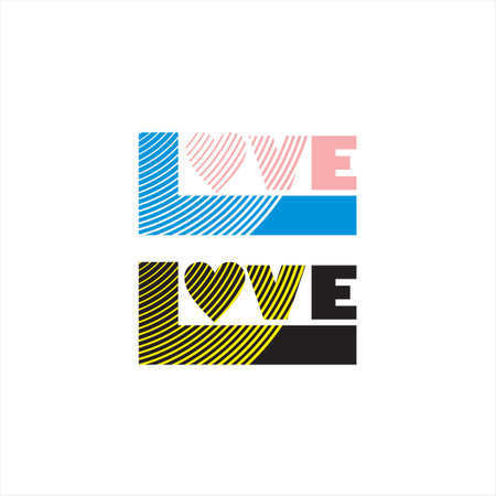 Love letters as a logo, design element and graphic resource. perfect for T-shirts and souvenirのイラスト素材