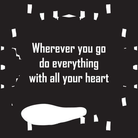 Wise words of life on a black and white abstract backgroundのイラスト素材