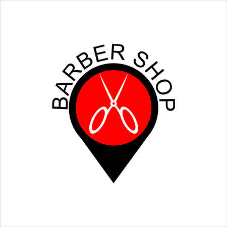 Logo design, logotype, barbershop business symbolのイラスト素材