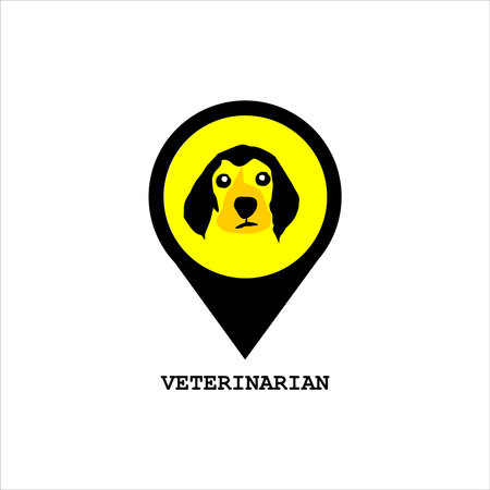 Veterinary and pet shop logo vector designのイラスト素材