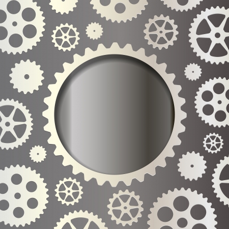White gears on a dark backgroundのイラスト素材