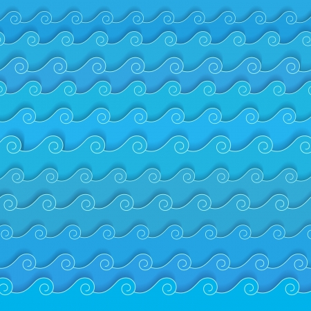 The waves of the seaのイラスト素材