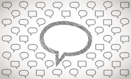 Primed text bubbles backgroundのイラスト素材