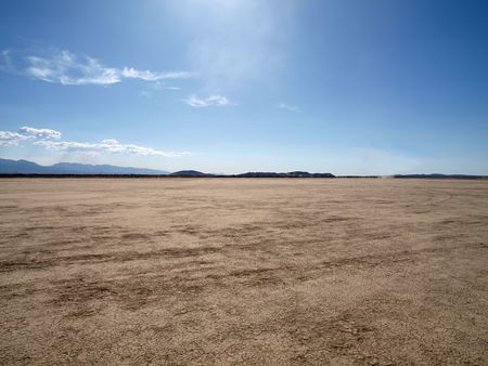 El Mirage dry lake in California's Mojave Desert.の写真素材