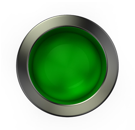 Glossy button isolated on white background.の写真素材