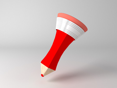 3D render of funny Funny pencil の写真素材