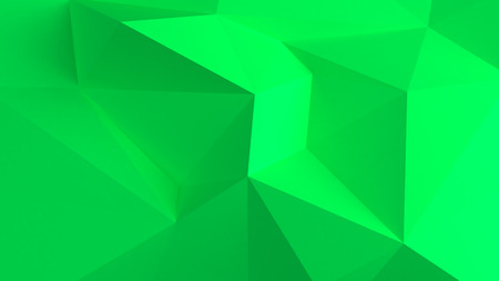Green Abstract 3d background with polygonal pattern.の写真素材