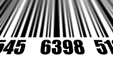 Closeup of scanning barcode. Shallow Depth of fields.の写真素材