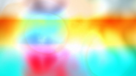 A festive 3d rendering of all rainbow colors in a defocused variant. The smudges of blurred colors...