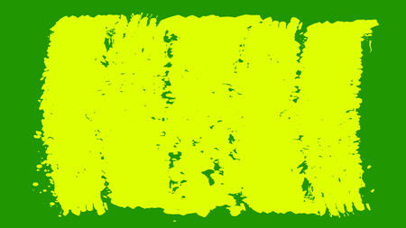 A cheery 3d illustration of yellow brush strokes painted vertically in the bright green background. They create the mood of juvenile creativity and happiness. の写真素材
