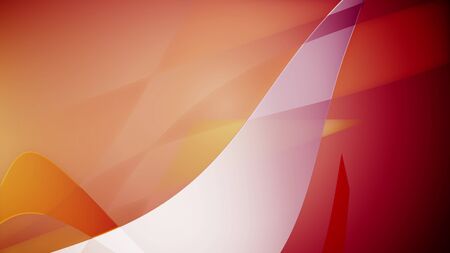 3d rendering of wavy backdrop diagonal in orange colorsの写真素材