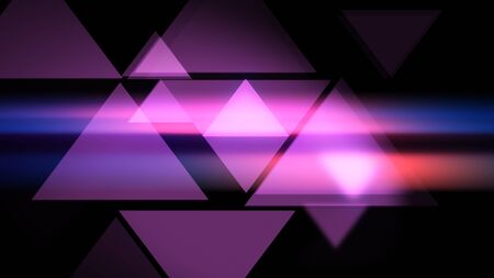 Pink Triangles smooth modern background. 2d illustration.の写真素材
