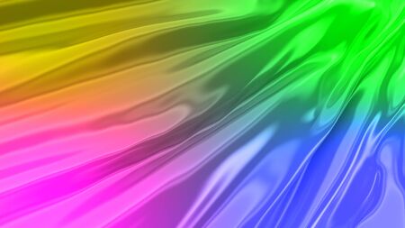 Colorful 3d rendering of Melted wavy liquid substance.の写真素材