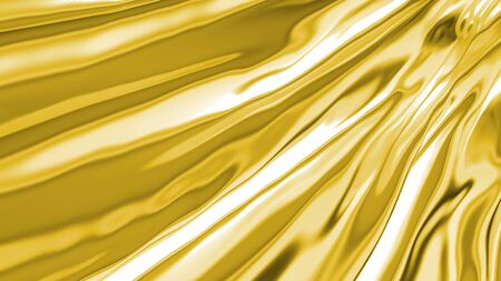 3d rendering of Melted wavy liquid substance.の写真素材