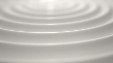 3d rendering of milk ripple, milk waves, white milk circle waves. White abstract pattern of liquid...