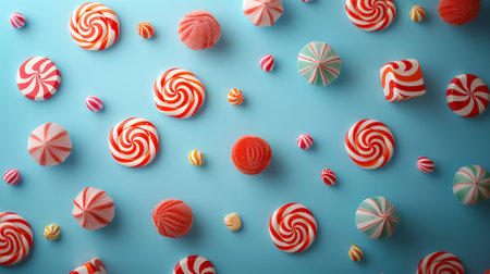 Candy pattern background with copy space.の素材