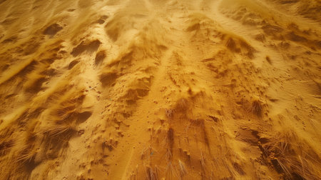 Sandy field from a top-down perspective.の素材