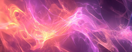 Abstract Multicolored Energy Flow Background with Pink, Violet, and Orange Mixed Colorsの素材
