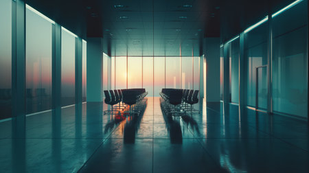 empty business conference room.の素材