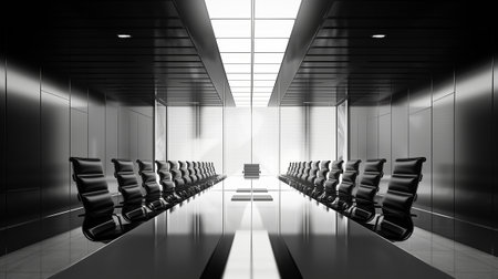 Empty business conference room.の素材