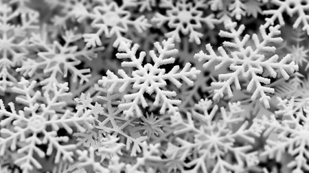 Snowflake patterns are overcrowded.の素材