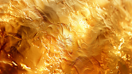 Gold foil background with soft light reflections.の素材