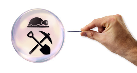 The Mining economic bubble about to be exploited の写真素材