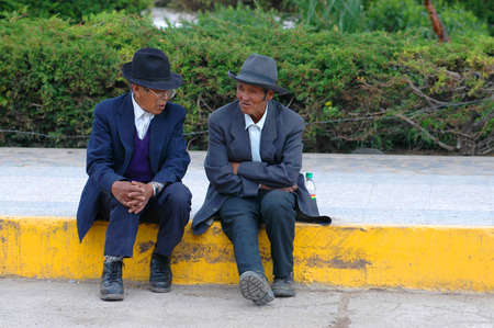 AREQUIPA, PERU - FEBRUARY 04: Unidentified locals on the main plaza on February 04, 2010 in Arequipa, Peru.のeditorial素材
