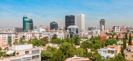 buildings in business district of Madrid, Azcaのeditorial素材