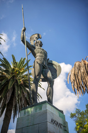 Statue of Achilles in Corfu, Greeceの写真素材
