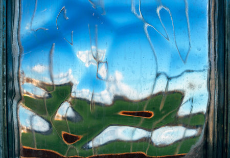 Glass brick wall texture background