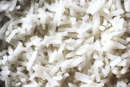 Close up cooked rice texture backgroundの写真素材