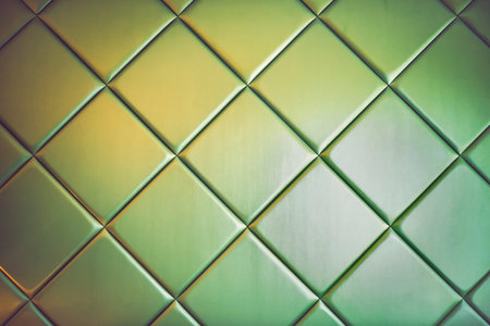 Green fabric wall background textureの写真素材
