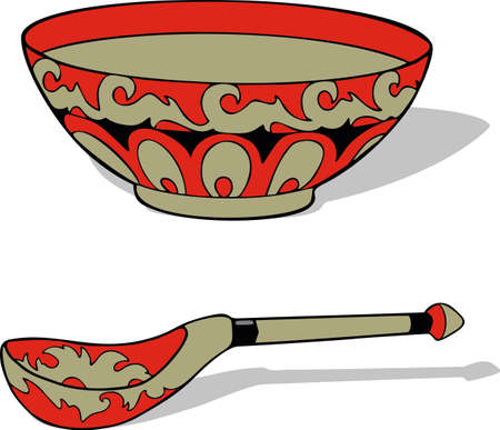 spoon and cupのイラスト素材