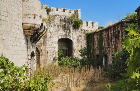 Abandoned fort in Kotor Bay, Montenegroの写真素材