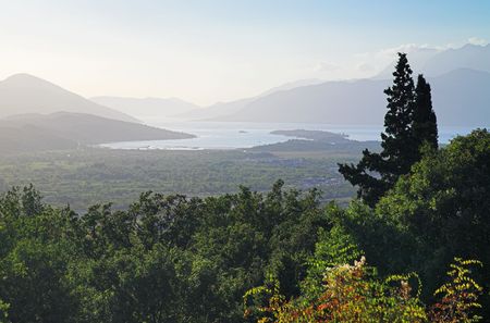 View of the Kotor Bay, Montenegroの写真素材