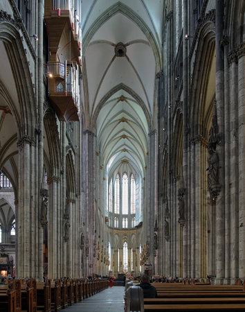 Interior of Cologne Cathedral, Germanyのeditorial素材